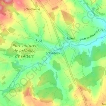 Carte topographique Schadeck, altitude, relief