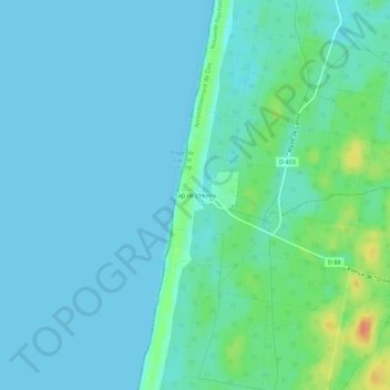 Carte topographique Cap de L'Homy, altitude, relief