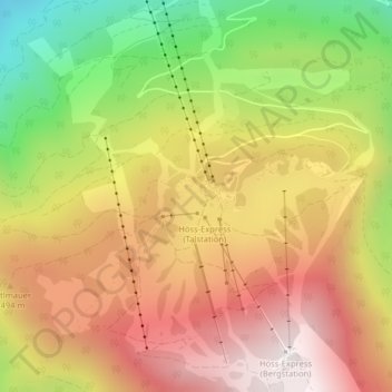 Carte topographique Hutterer Böden, altitude, relief