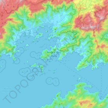 Carte topographique Angra dos Reis, altitude, relief