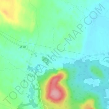 Carte topographique Djupliden, altitude, relief