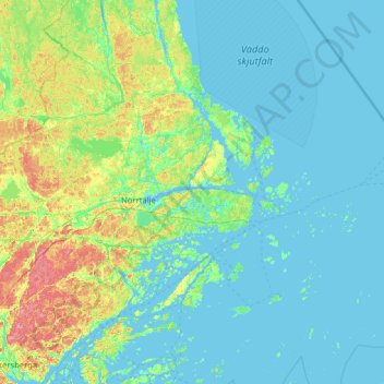 Carte topographique Rådmansö, altitude, relief