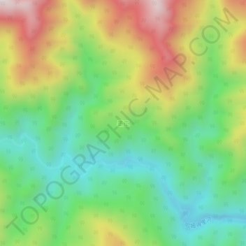 Carte topographique Mengio, altitude, relief