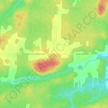 Carte topographique Moulin-Caron, altitude, relief