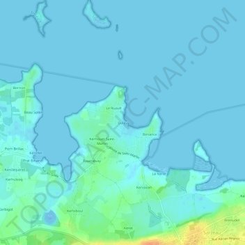 Carte topographique Gulay, altitude, relief
