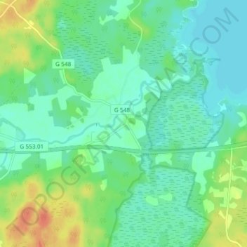 Carte topographique Annerstad, altitude, relief