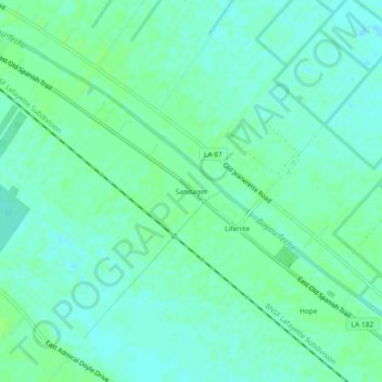 Carte topographique Sandager, altitude, relief