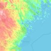 Carte topographique Piteå kommun, altitude, relief