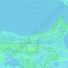 Carte topographique New Orleans, altitude, relief