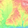 Carte topographique Misisipi, altitude, relief