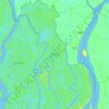 Carte topographique Sundarban, altitude, relief