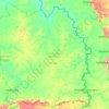 Carte topographique Département de Saraya, altitude, relief