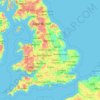 Carte topographique Engeland, altitude, relief