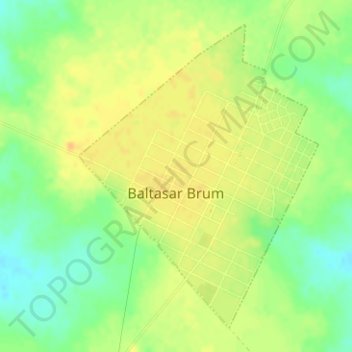 Carte topographique Baltasar Brum, altitude, relief