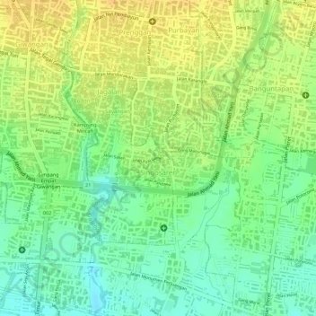 Carte topographique Singosaren, altitude, relief