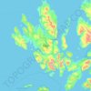 Carte topographique Île de Skye, altitude, relief