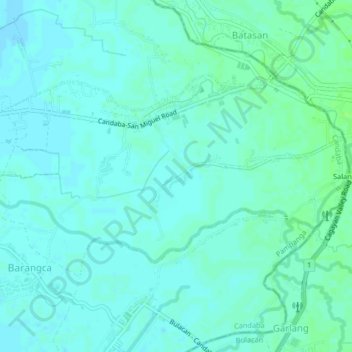 Carte topographique Salapungan, altitude, relief