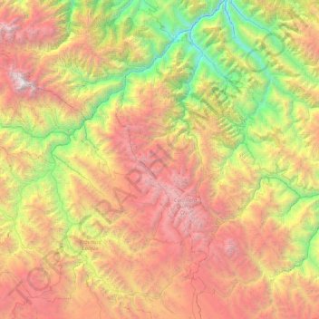 Carte topographique Cordillera Real, altitude, relief