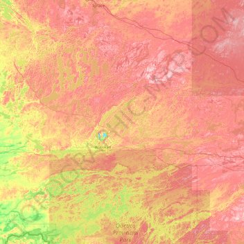 Carte topographique Seine River, altitude, relief