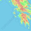 Carte topographique Ionian Islands, altitude, relief
