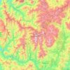 Carte topographique Trinity Alps Wilderness, altitude, relief