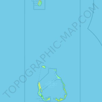 Carte topographique Shire of Cocos (Keeling) Islands, altitude, relief