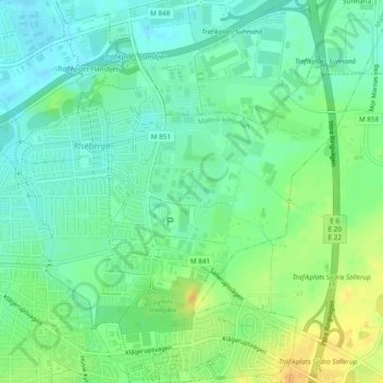 Carte topographique Toftanäs, altitude, relief