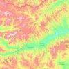 Carte topographique Selenge, altitude, relief
