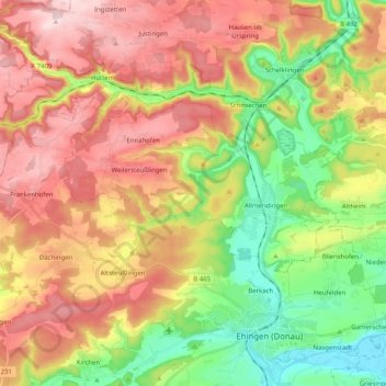 Carte topographique 89604, altitude, relief