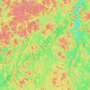 Carte topographique Baie-Obaoca, altitude, relief