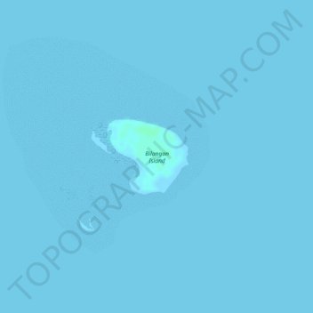 Carte topographique Bilangan Island, altitude, relief
