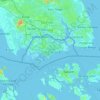 Carte topographique Singapour, altitude, relief