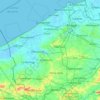 Carte topographique West-Vlaanderen, altitude, relief