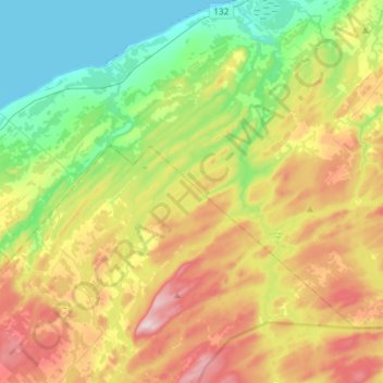 Carte topographique Rivière Blanche, altitude, relief