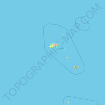 Carte topographique Îles Santa Cruz, altitude, relief