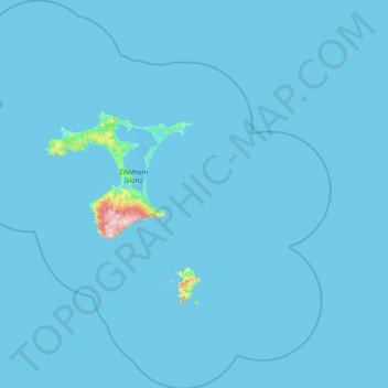 Carte topographique Chatham Islands, altitude, relief