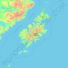 Carte topographique Kodiak Island, altitude, relief