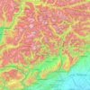 Carte topographique Dolomiten, altitude, relief