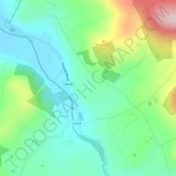 Carte topographique Sallypark, altitude, relief
