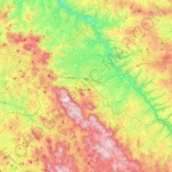 Carte topographique 23000, altitude, relief