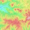 Carte topographique Bistrița Bârgăului, altitude, relief
