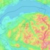 Carte topographique Géoparc du Chablais, altitude, relief