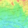 Carte topographique London Borough of Barking and Dagenham, altitude, relief