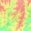 Carte topographique Shelby, altitude, relief