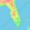 Carte topographique Floride, altitude, relief
