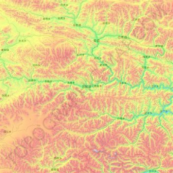 Carte topographique Biru County, altitude, relief