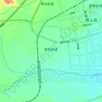 Carte topographique Luyang Subdistrict, altitude, relief