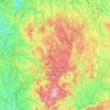 Carte topographique Communauté de communes Morvan Sommets et Grands Lacs, altitude, relief