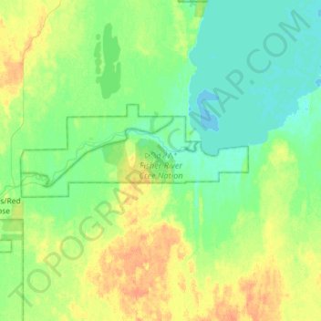 Carte topographique Fisher River Cree Nation, altitude, relief