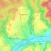 Carte topographique Coulanges-sur-Yonne, altitude, relief